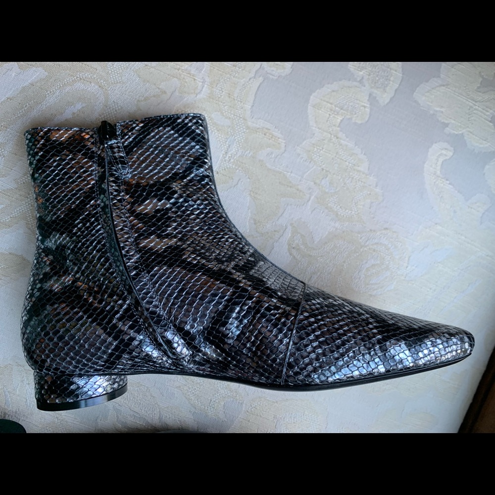 Balenciaga Oval Leather Python Booties - Picture 8 of 9